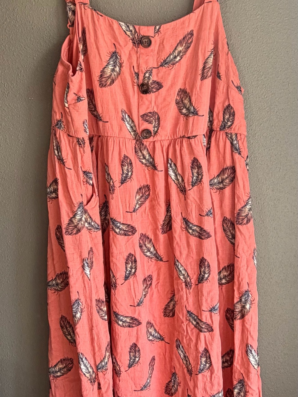 Torrid size 1 Feather-Print Coral Skirt